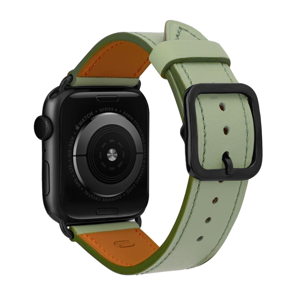Simple First Layer Calfskin Ultra Leather Watch Strap 49mm Replacement for Apple Watch Ultra All Series Premium Wristband Accessory