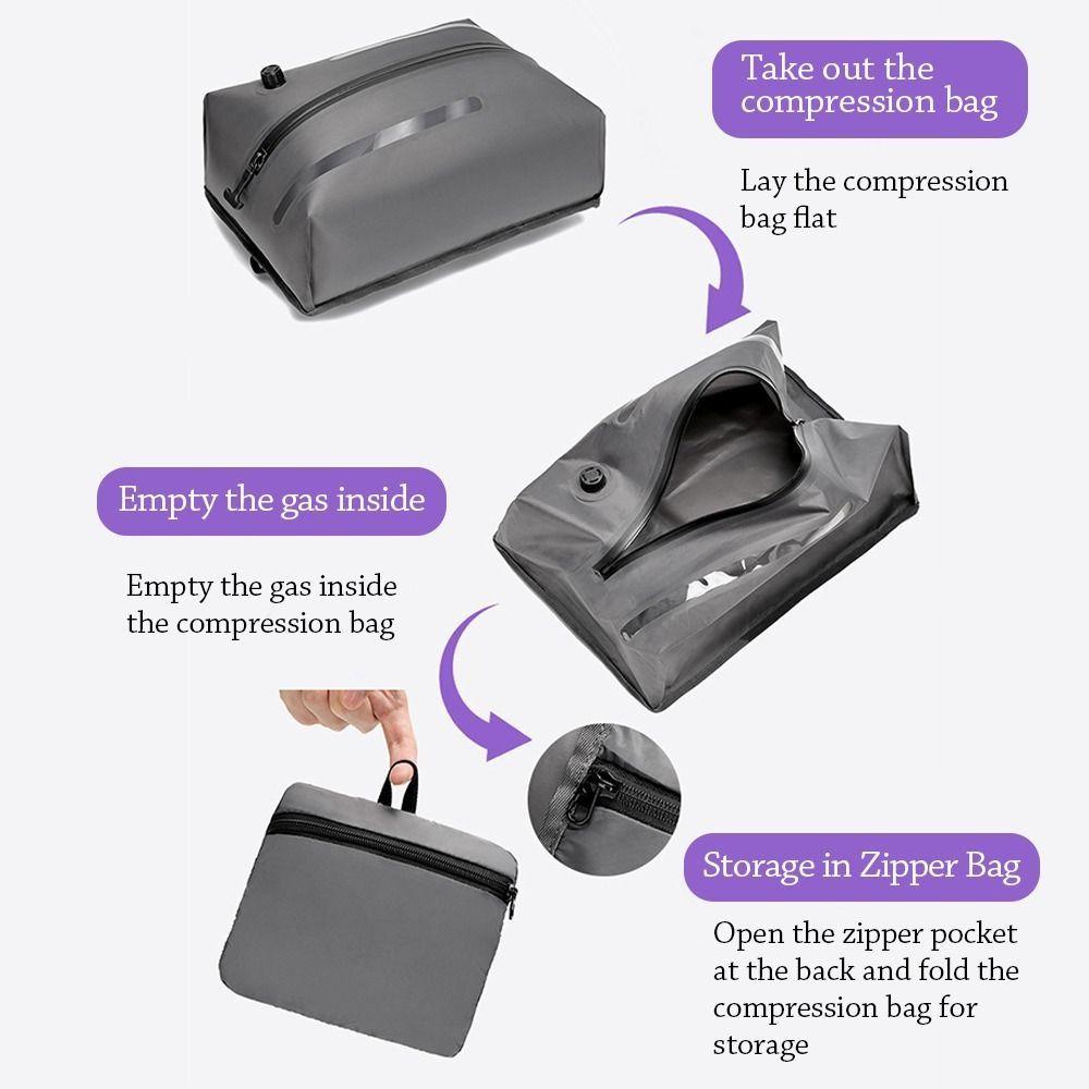 Reusable Vacuum Bags for Travel Folding Dustproof Travel Compression Bag Space Saver Waterproof Vacuum Compression Bag