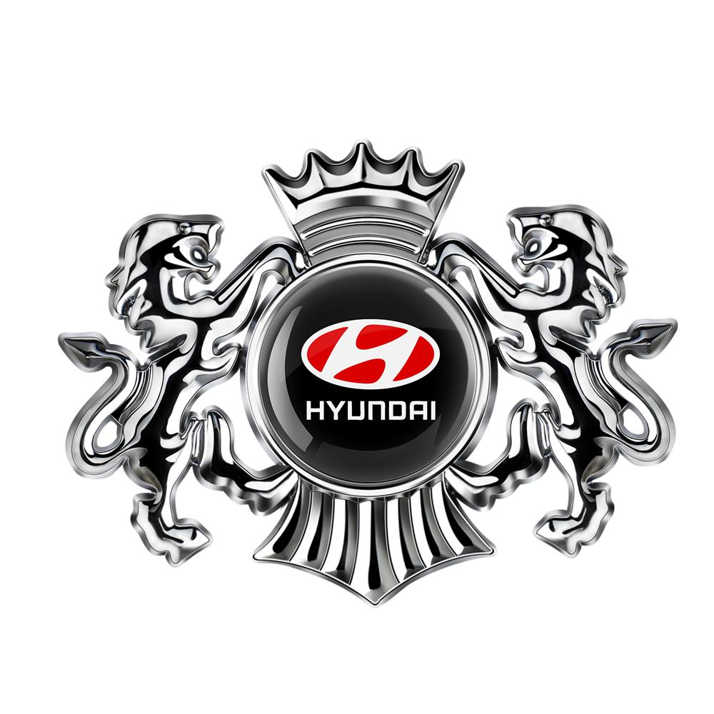 3D Metal Styling Car Decal Car Badge Tail Badge Decorative Sticker Fender Emblem For Hyundai Genesis I10 I20 I30 I40 IX20 IX35 XX5
