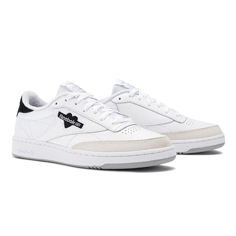 Reebok Club C 85 Comfortable Versatile Low-Top Sneakers Unisex Sneakers White HQ7227