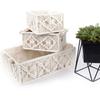 Multipurpose Sturdy Cotton Weave Storage Box Accessory for Tissues and Remote Controls Stylish Home Decoration