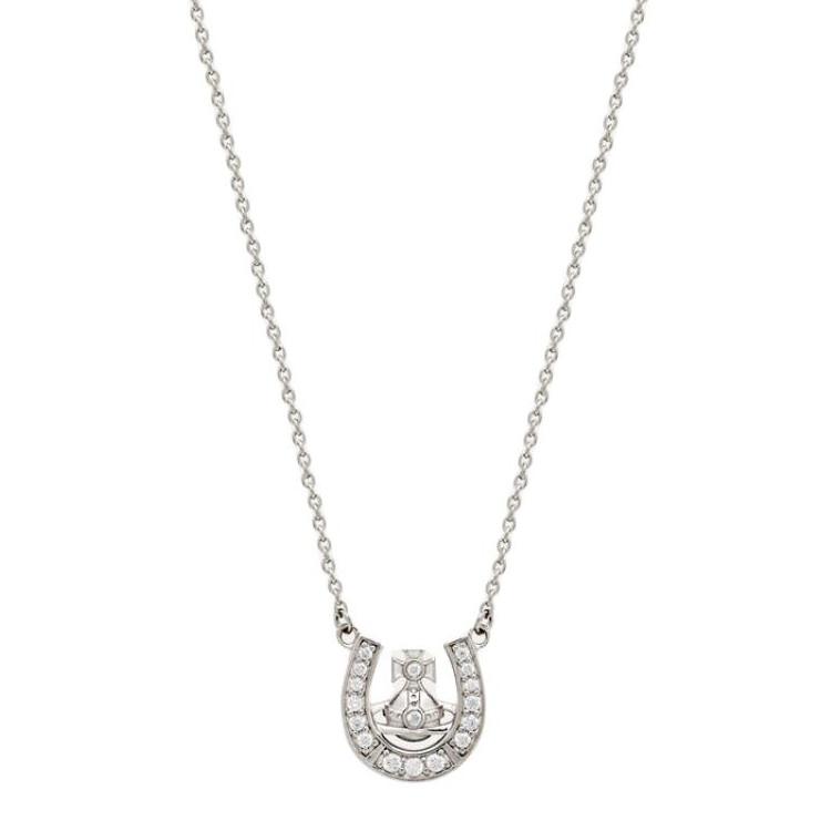 

Vivienne Westwood Mare Saturn Horseshoe Design Recycled Silver Necklace Women necklace 8053195291717 Basic Packaging-Dust Bag+Box