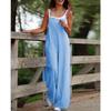 Oversized XS-5XL Women Loose Overalls Summer Fashion Female Sleeveless Wide Leg Pant Suits