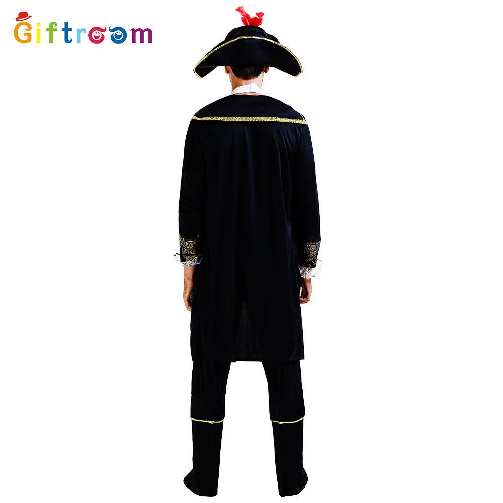Elegant Pirate Captain Outfit For Men Ideal For Halloween Parties And Themed Events