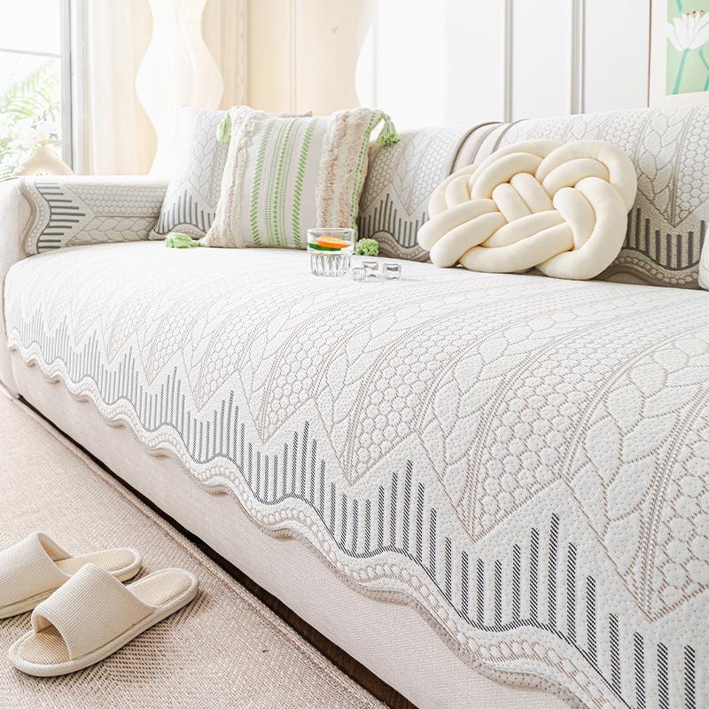 

Special-shaped irregular cool bean sofa cushion 2025 summer new ice silk mat fixed non-slip and anti-cat scratch 70*70cm