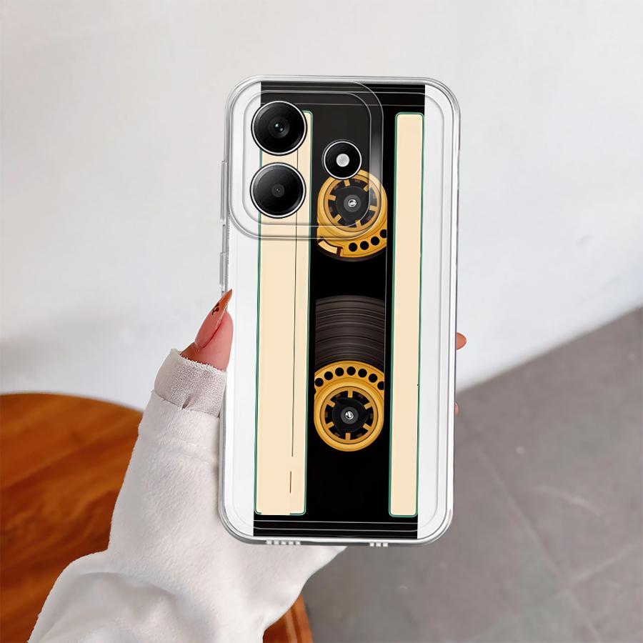 Case for Xiaomi Redmi Note 14 Pro Plus Note 13 13C 11 11S 10S A4 12 12S 14C 9 10 Soft Phone Cover Fashion Retro Cassette Tape