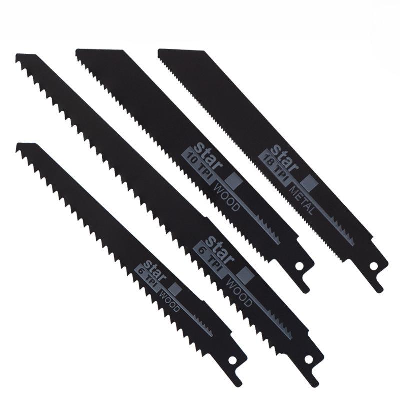 4pcs Reciprocating Saw Blade Universal Woodworking Saw Blade Metal High Speed Carbon Steel Woodworking Coarse Fine Teeth
