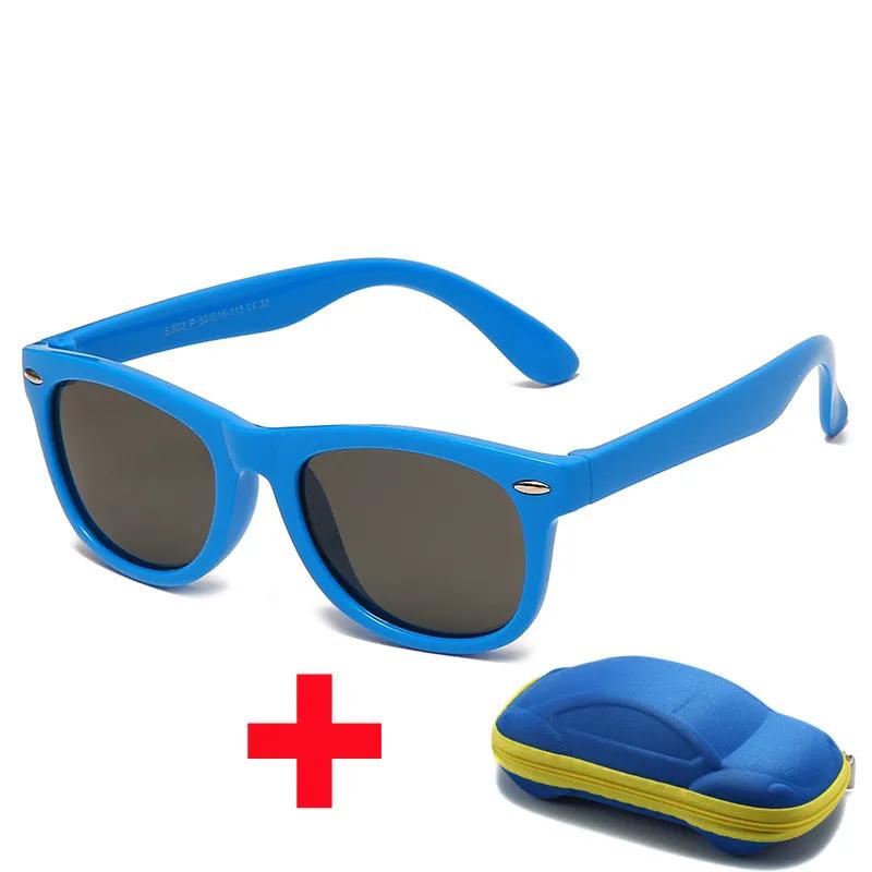 Baby Silicone Sunglasses With Glasses Box  Boys Girls Outdoor Goggles Sun Glasses Ac Lens Safety Glasses And Cases Gift For Kids