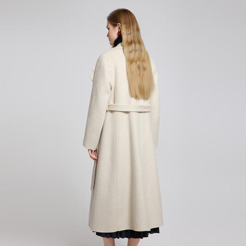 Tatufashion Elegant Lapel Alpaca Wool Double-Faced Coat