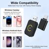 Wireless CarPlay Adapter 2in1 iPhone Android Auto USB Dongle Convert Wired to Wireless Bluetooth Car Stereo Receiver