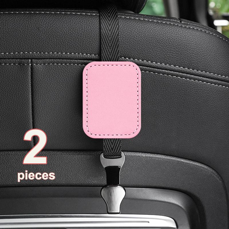1/2Pcs Car Headrest Hooks Suede Seat Back Storage Hook Hanger for Bag Organizer Holder Clip Car Interior Decoration Accessories