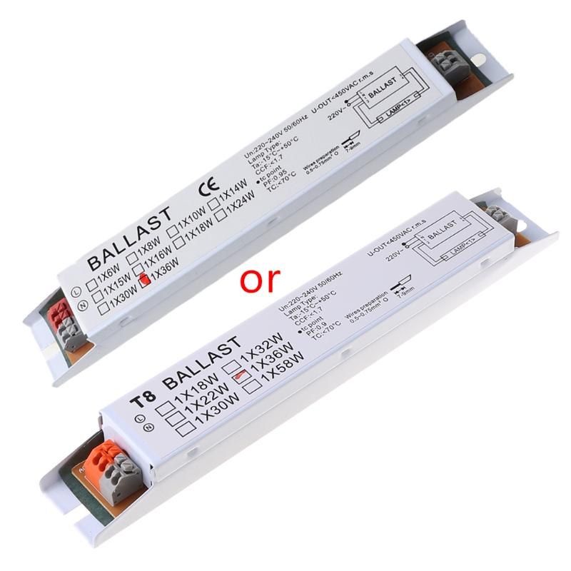 

T8 36W High Efficiency Instant Start Electronic Ballast 1 Lamp Fluorescent Light Ballast Residential/Commercial Use DropShipping 36W білий