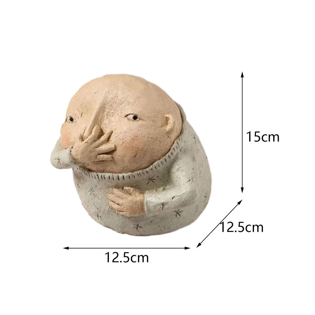 Creative Bathroom Statue, Nose Holding Figurine for Shelf Display