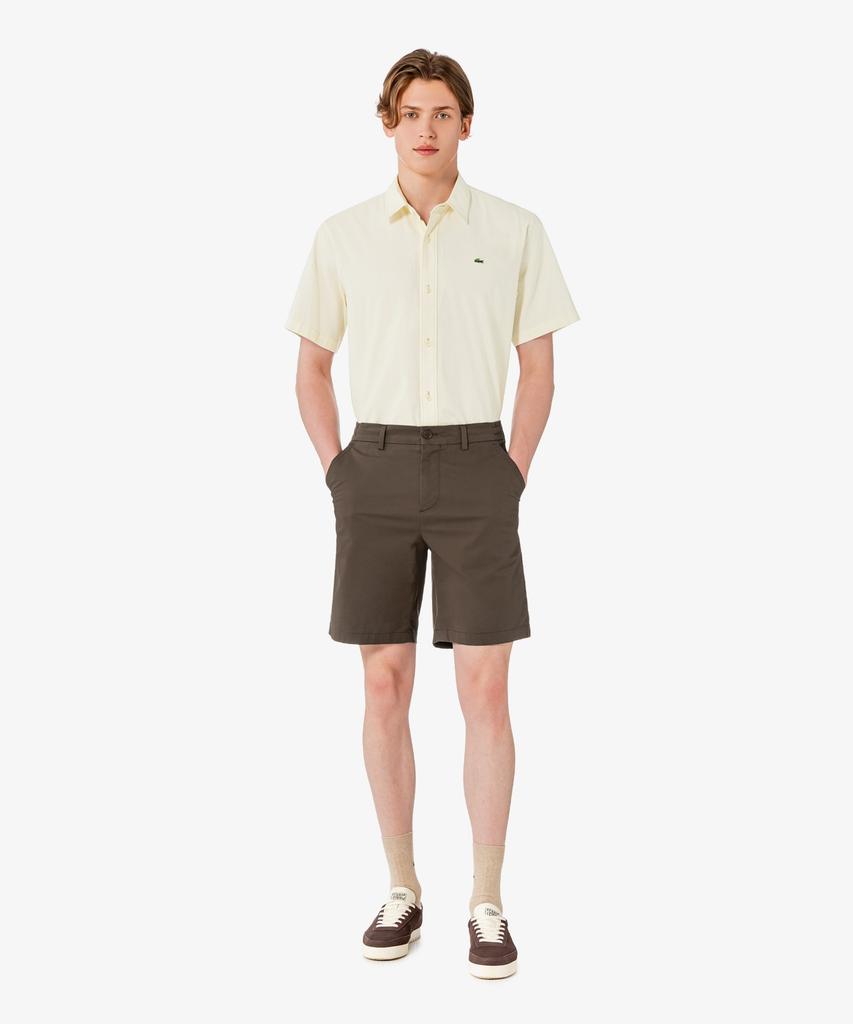 LACOSTE Men'S Chambray Short Sleeve Shirt Ch359E-56G 056