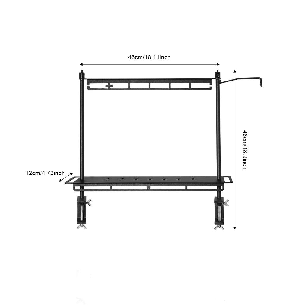 New Lighweight Camping Storage Shelf Aluminum Alloy Detachable Organizer Rack Table Lantern Stand Tableware Organizer Supplies Short Hanging Rack
