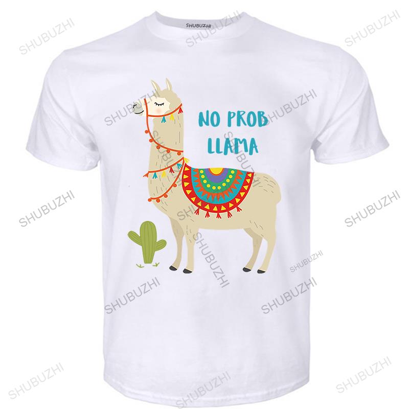 Cute No Prob Llama T Shirt Women Funny Cartoon Alpacas Animal Print Tshirt Summer Top Female Tshirt Girls Graphic Streetwear