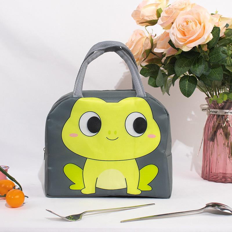 New Children's Lunch Box Bag Cationic Lunch Box Bag Cartoon Cute Lunch Box Insulated Bag with Rice Bag