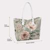Elegant Floral Print Shoulder Bag Casual Large Capacity Fashion Tote for Daily Use