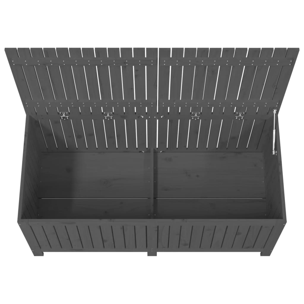 Garden Chest Gray 147 x 68 x 64 cm Solid Pine Wood
