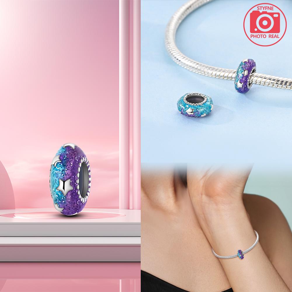 Copper Star Fixed Clip Beads Charm Bracelets For Women Fit Pendant Charms Beads For Fine Jewelry Making Gift