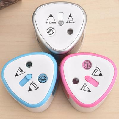 Thick and Thin Double Holes Electric Pencil Sharpener Pupil Stationery Automatic Pencil Shaver Pencil Sharpener