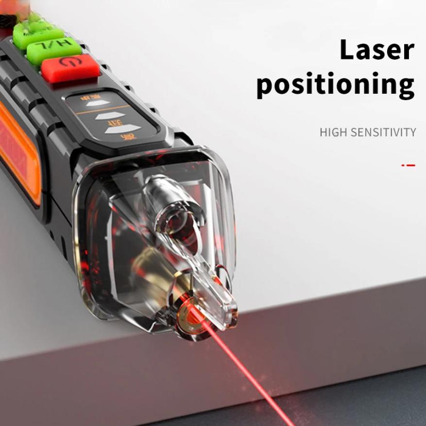 Berührungsloser Spannungsprüfer Stift Intelligenter Spannungsdetektor Infrarot-Anzeige 12-1000V Prüfstift Bruchpunktsucher Mit Taschenlampe