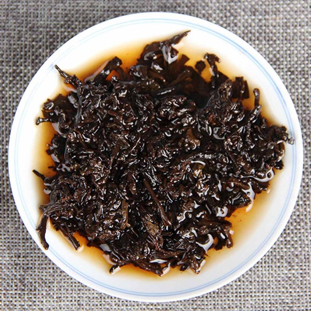 Ripe Pu-erh Tea Laobanzhang Ancient Tree Golden Bud Loose Leaf 357g Premium