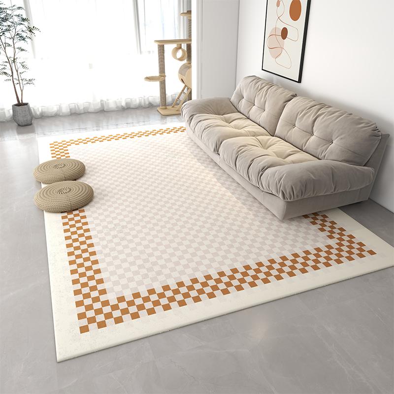 Nordic Minimalist Carpets for Living Room PVC Wash-free Household Carpet Waterproof Non-slip Kitchen Rug Ins Style Balcony Mat