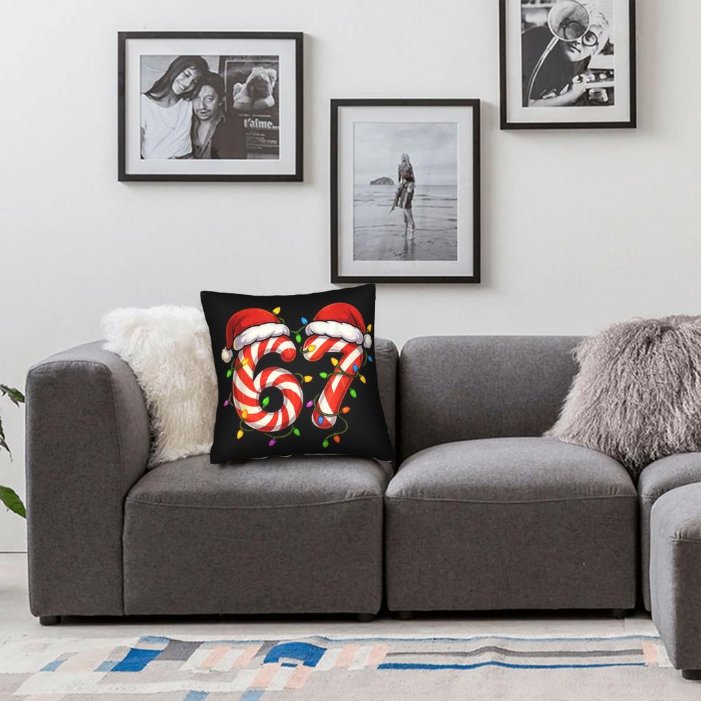 6 7 Christmas 67 Santa  Pillow Cover  Soft Cushion Cover Kawaii Pillow Case For Chair Sofa Home Decor