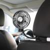 Car Cooling Air Fan USB Double Head Car ElectricCooling Air Fan for Rear Seat 360 Degree Rotatable with LED