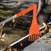Mini Rake Head Rotating Handle Plastic Rake Tool for Removing Leaves Debris From Roofs Gutters