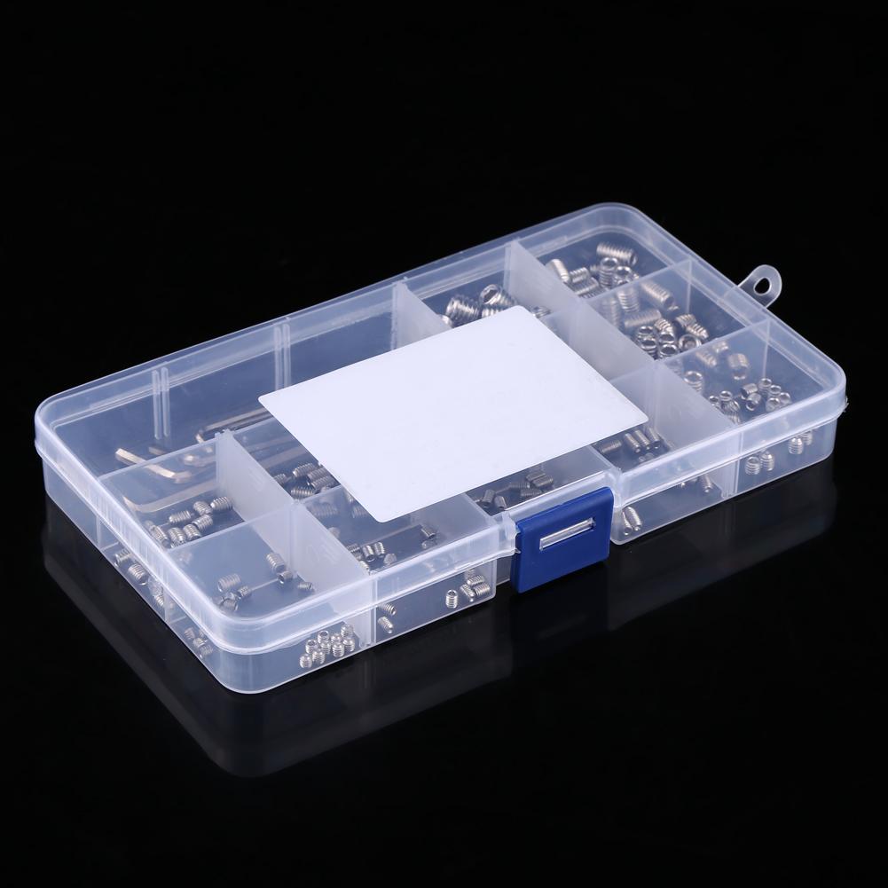 240pcs M3 M4 M5 M6 M8 Hex Socket Set Screws Assortment Kit with Hex Keys