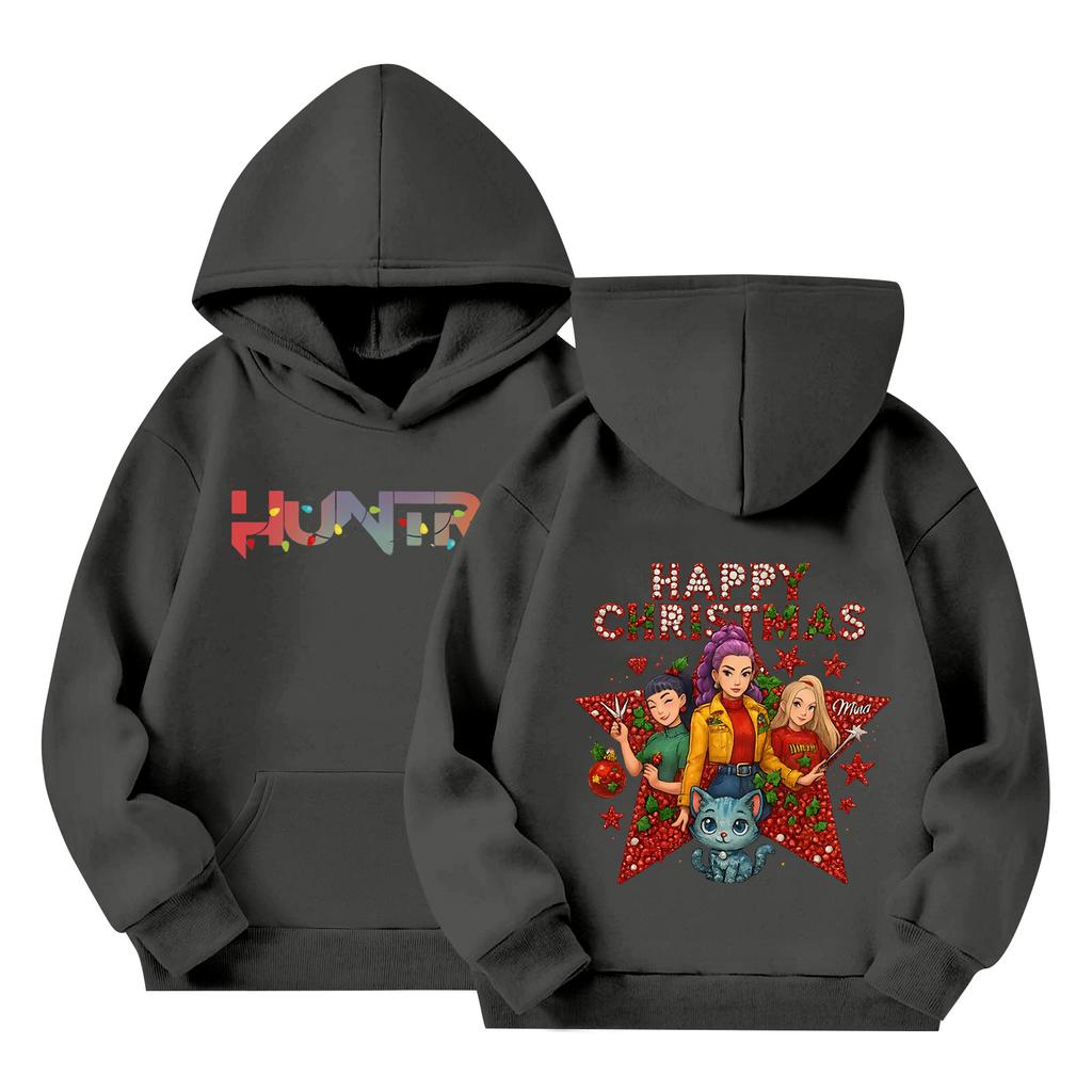 Children's Long-sleeved Loose Pullover Letter-printed Hooded Sweatshirt