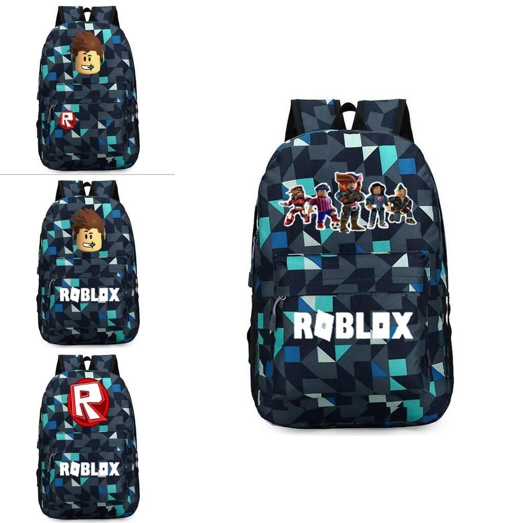 Stylish Roblox Backpack For Kids Featuring A Vibrant Cartoon Pattern And Large Capacity