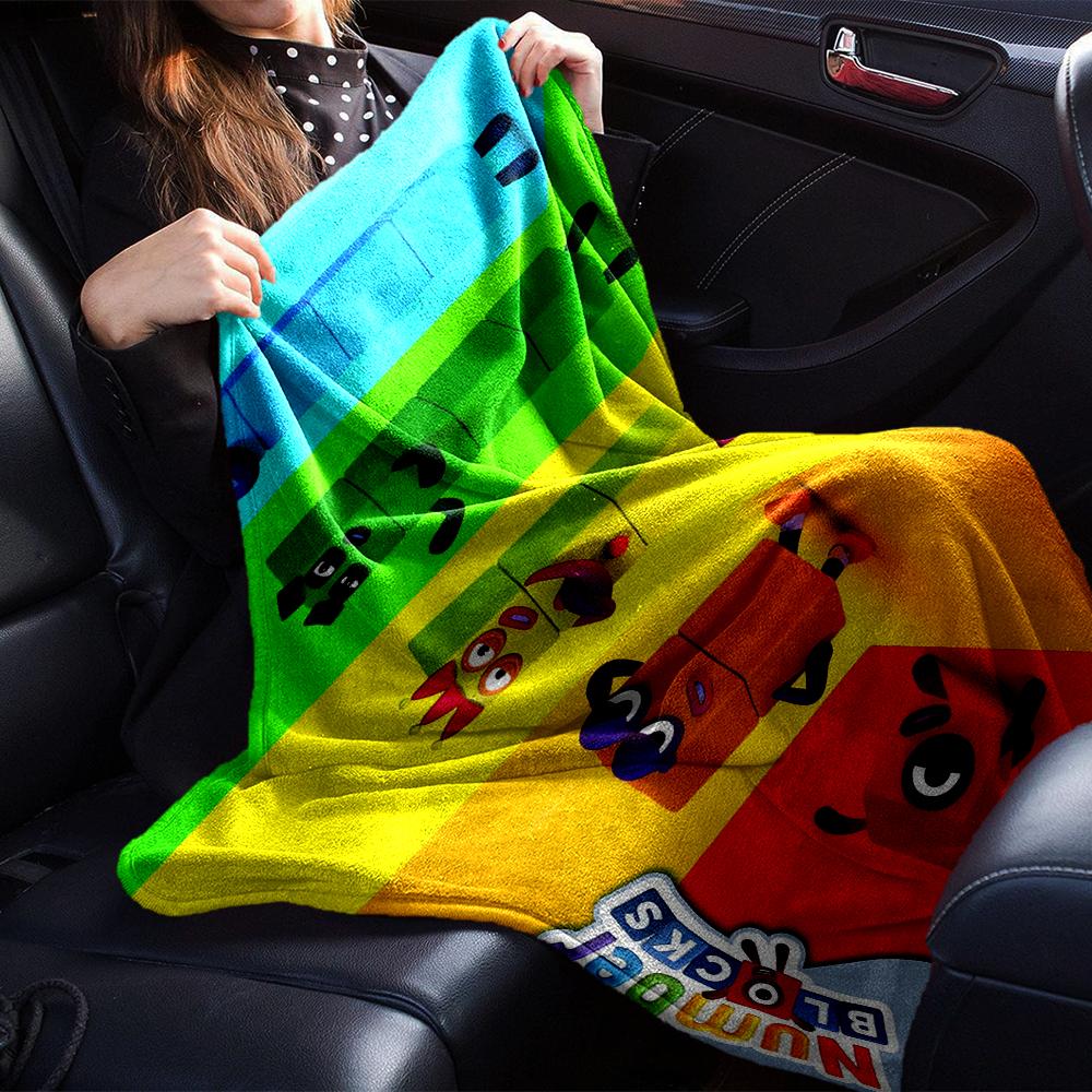 Numberblocks Theme Printed Blanket - Perfect for Couch, Bed, Travel & Outdoor Use | Machine Washable, Cozy & Durable.