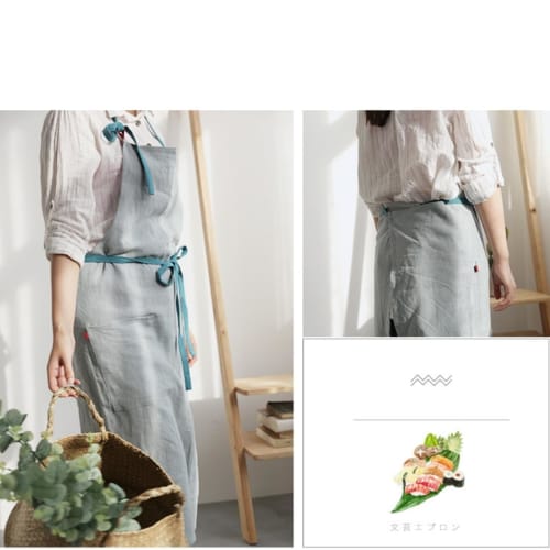 DXTOXS Linen Neck Scarf, Cafe Style, Simple, Stylish, Natural, Scandinavian Style, Solid Color, Covers the Buttocks, with Pocket, Unisex