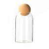 Spherical Cork-Sealed Glass Storage Jar for Cereal