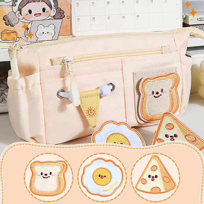 

Пенал «Девочка-волшебница», цельный, большой вместимости, с милыми DIY-патчами, подходит для студентов