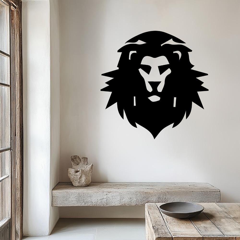 Lion Head Metal Wall Art Statue Rust Resistant Garden Fence Decor For Living Room Christmas Father Day Gift