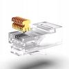 Rosfix Wtyki RJ45 6e EasyPass – Przelotowe Wtyki Sieciowe UTP | 100 Szt. | Kategoria 6e | 8P8C | Do Skrętki LAN