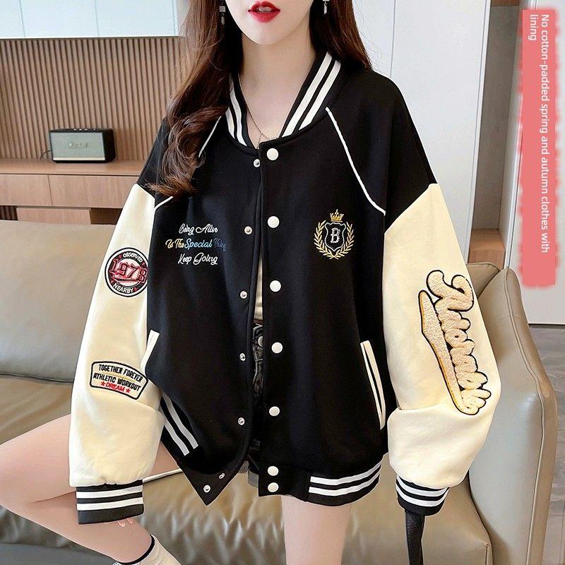 

Сочетание цветов Глубокая осень Ученик средней школы Молодежная бейсбольная форма из овечьей шерсти Black 2XL