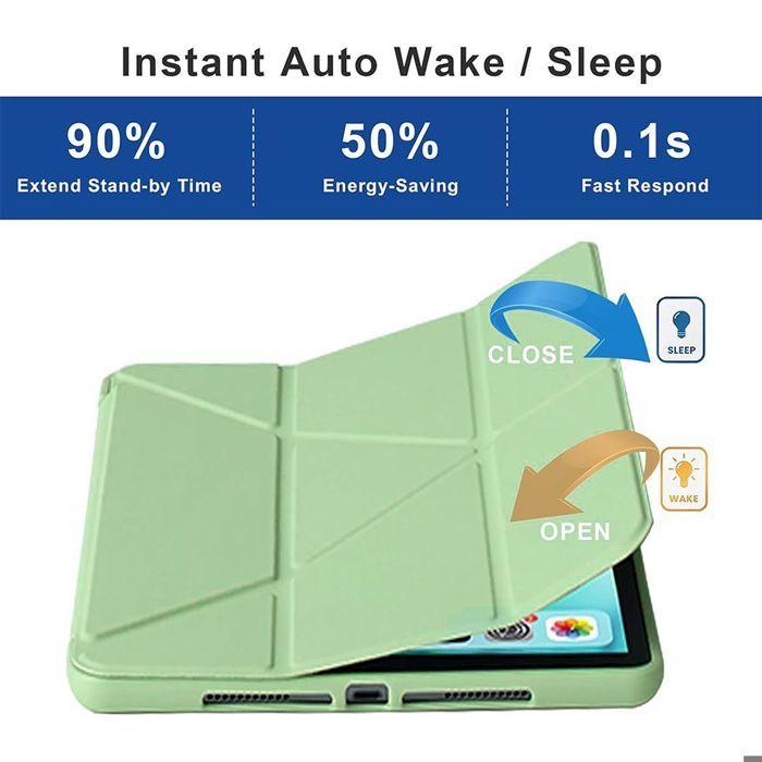 Coque + Verre Trempé - Noname - iPad Pro 11 Pouces - Protection Intégrale - Support Réglable - Vert