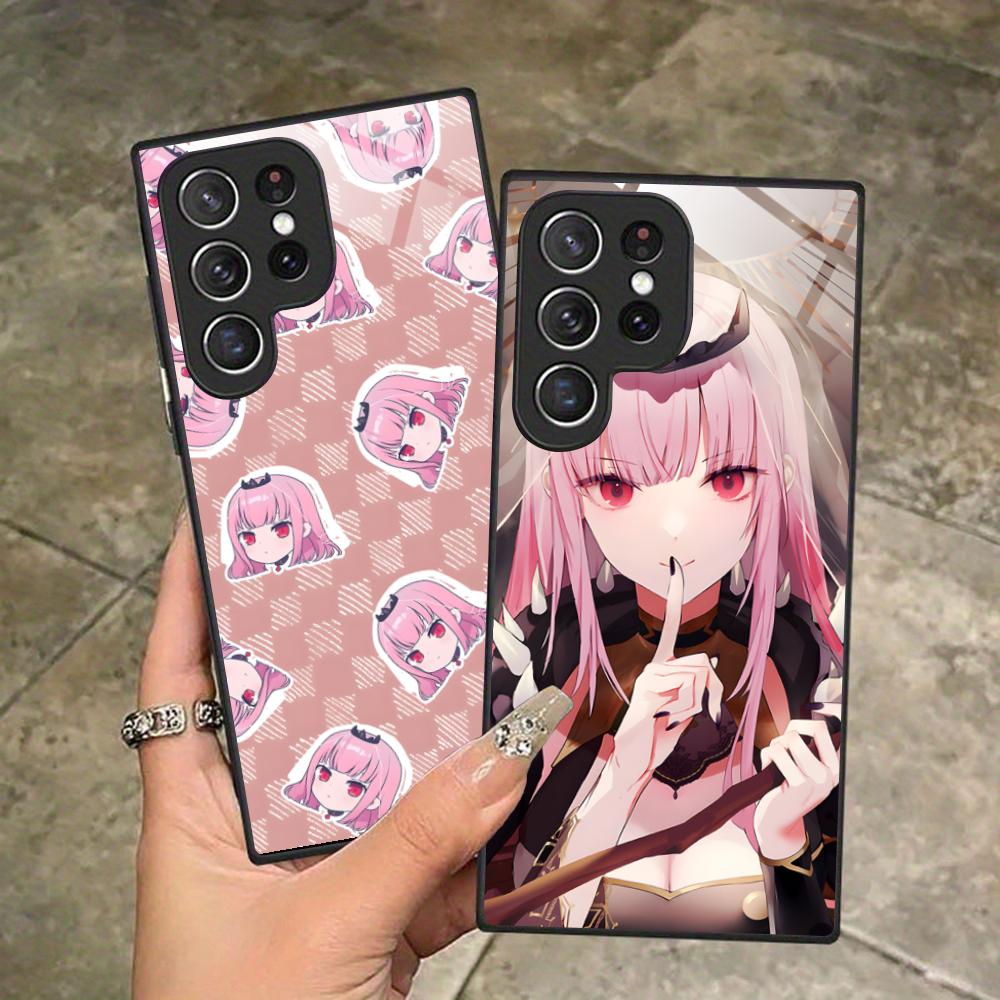 Holo Mori Calliope Glass Mobile Phone Case for Samsung Galaxy A56 55 54 53 52 51 36 35 34 23 16 15 5G Colorful Cover