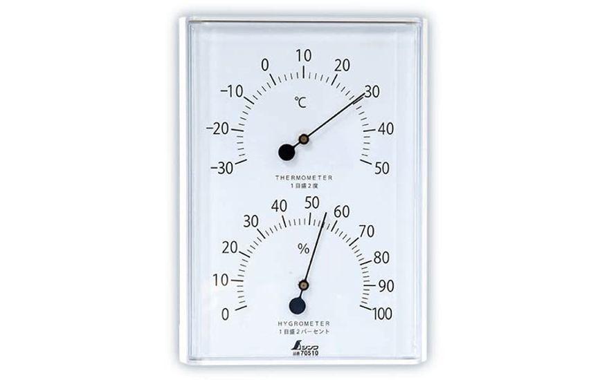 

Shinwa Sokutei Thermohygrometer Square White 70510 5 pieces W-1