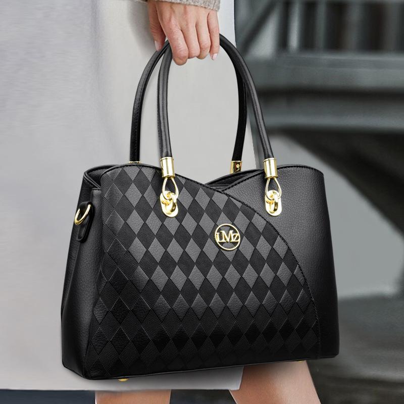 Spring and Summer Handbag Women's 2025 New Fashion Light Luxury Large Capacity Shoulder Crossbody Bag Ladies Mom Middle-Aged Women's Bag