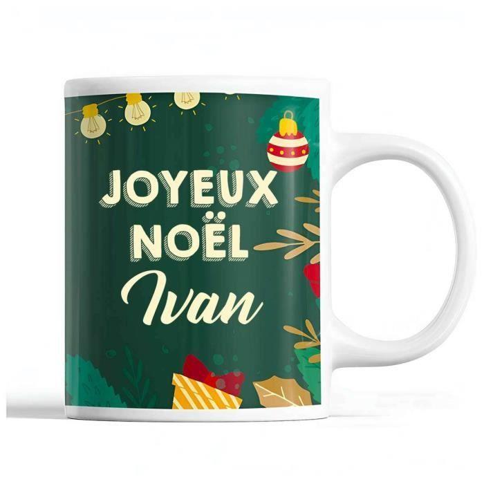 Mug - Noël Ivan Vert - Ceramic - Printed Front/Back - 325 Ml