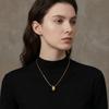 Water Droplet Shape Pendant Necklace for Women, Stainless Steel Female Necklace Waterproof Chain Pendant Jewelry Gift
