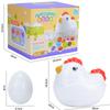 Children'S Educational Early Education Shape Matching Smart Egg, Pull Rope Hen Simulation Assembled Egg Model Toy