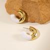 Maillard Retro Earrings French Ear Buckles Women's Simple Metal Wind Earrings