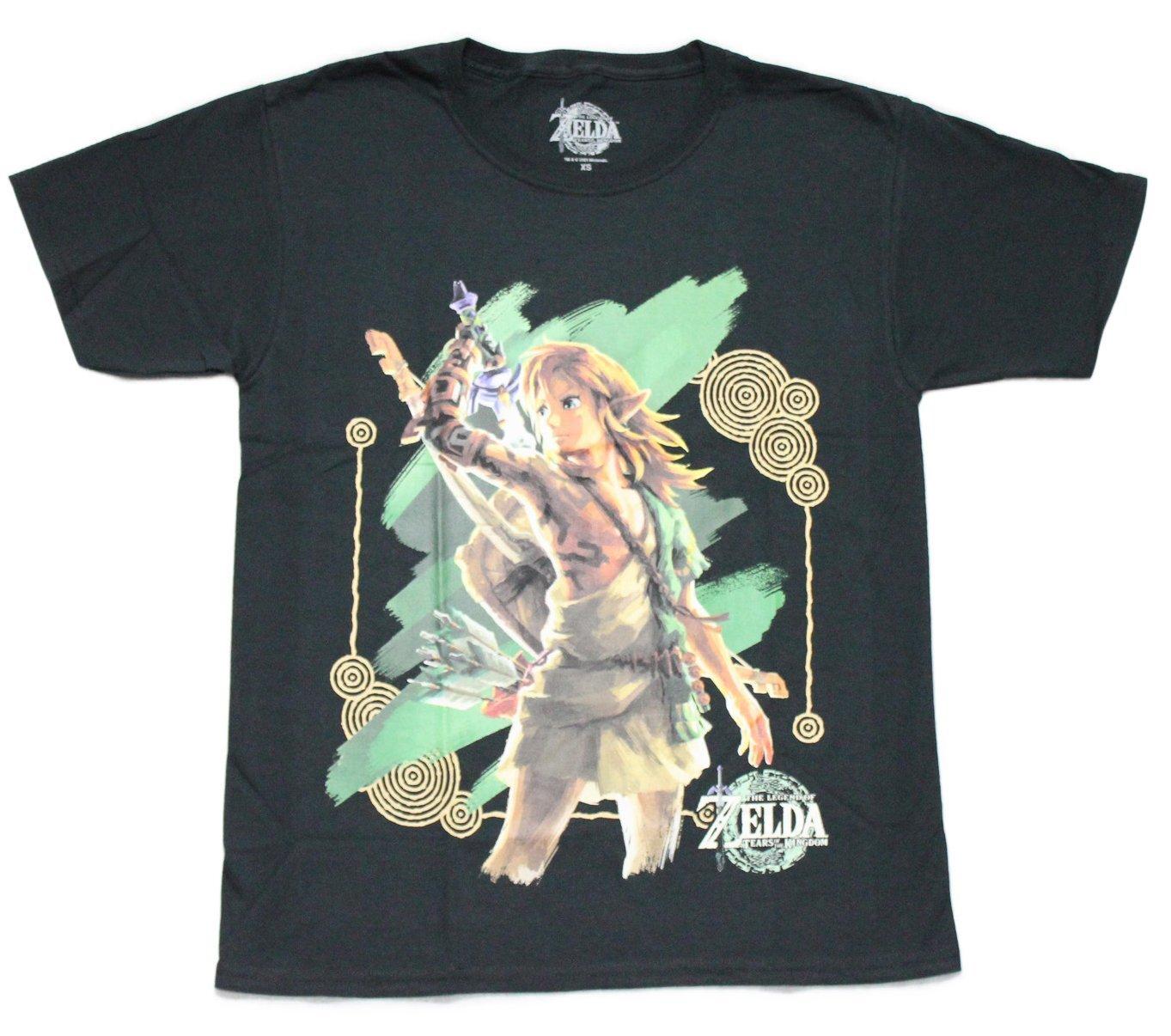 Legend of Zelda Mens T-shirt - Tears of the Kingdom Drawing Sword Pose XXXL